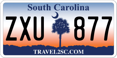 SC license plate ZXU877