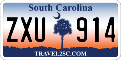 SC license plate ZXU914