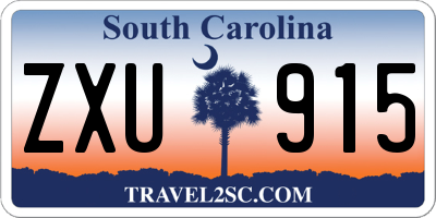 SC license plate ZXU915
