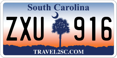 SC license plate ZXU916