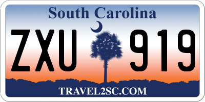 SC license plate ZXU919