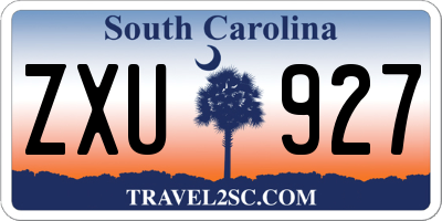 SC license plate ZXU927