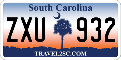 SC license plate ZXU932