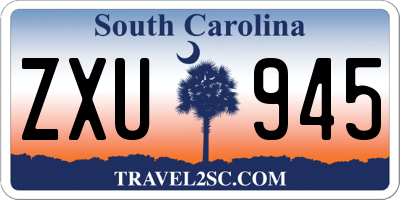 SC license plate ZXU945