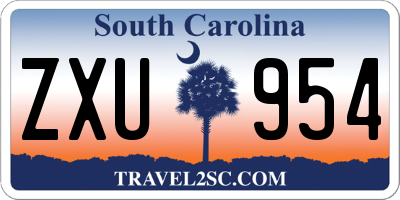 SC license plate ZXU954