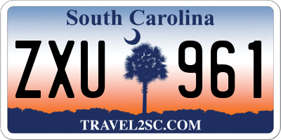 SC license plate ZXU961