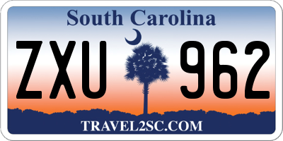SC license plate ZXU962