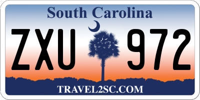 SC license plate ZXU972