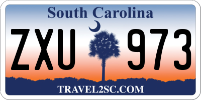 SC license plate ZXU973