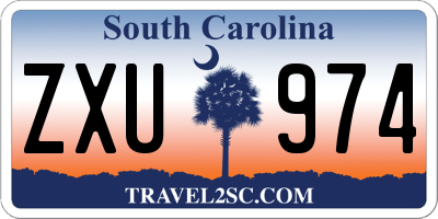 SC license plate ZXU974