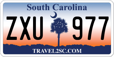 SC license plate ZXU977