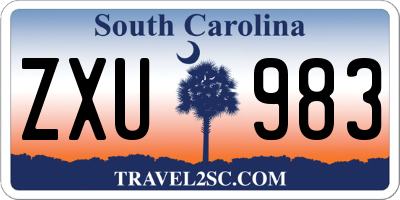 SC license plate ZXU983