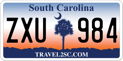 SC license plate ZXU984