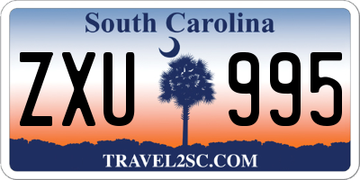 SC license plate ZXU995