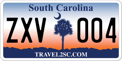 SC license plate ZXV004