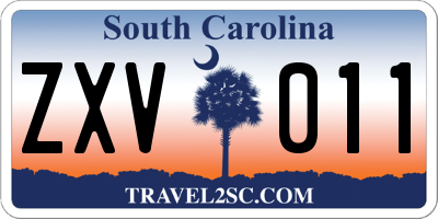 SC license plate ZXV011