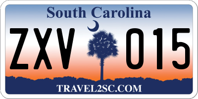 SC license plate ZXV015