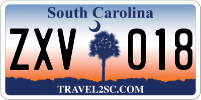 SC license plate ZXV018