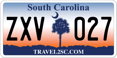 SC license plate ZXV027
