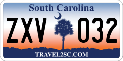 SC license plate ZXV032