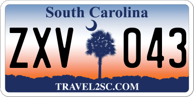 SC license plate ZXV043