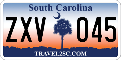 SC license plate ZXV045