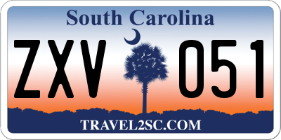 SC license plate ZXV051