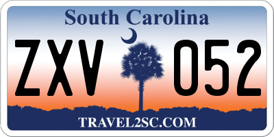 SC license plate ZXV052