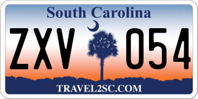 SC license plate ZXV054