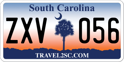 SC license plate ZXV056