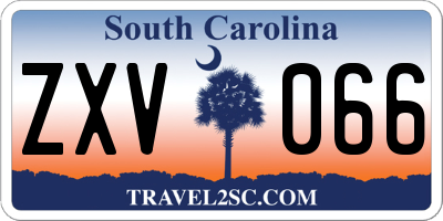 SC license plate ZXV066