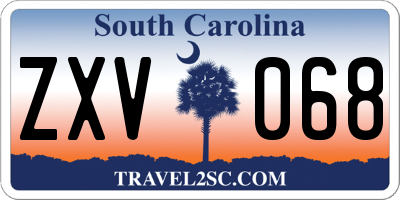 SC license plate ZXV068