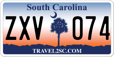 SC license plate ZXV074