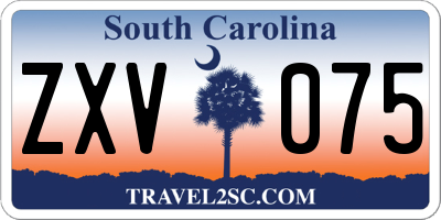 SC license plate ZXV075