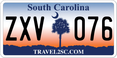 SC license plate ZXV076