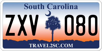 SC license plate ZXV080