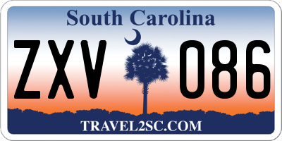 SC license plate ZXV086
