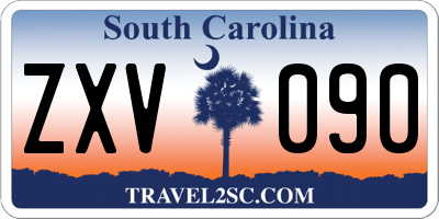SC license plate ZXV090