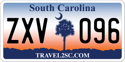 SC license plate ZXV096