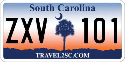 SC license plate ZXV101