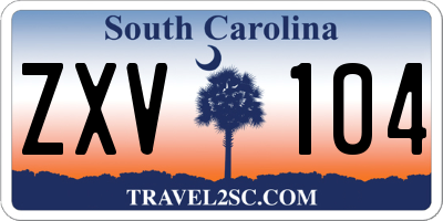 SC license plate ZXV104