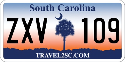 SC license plate ZXV109