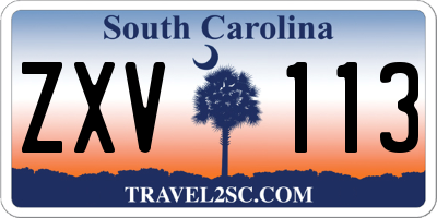 SC license plate ZXV113