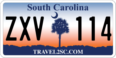 SC license plate ZXV114