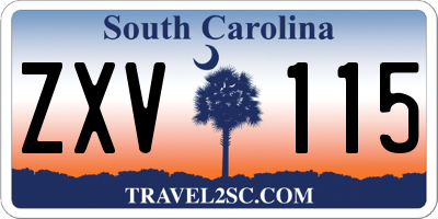 SC license plate ZXV115