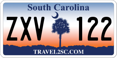 SC license plate ZXV122