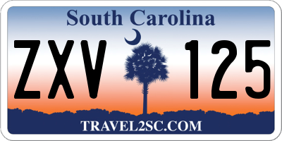 SC license plate ZXV125