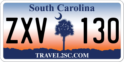 SC license plate ZXV130