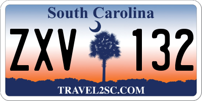 SC license plate ZXV132