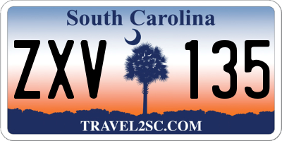 SC license plate ZXV135